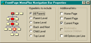 Settings Dialog of Navigation Bar Component